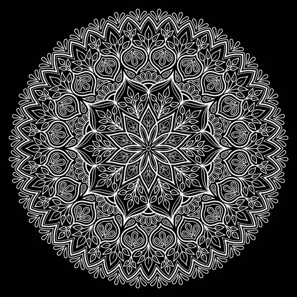 Mandala Modello Bianco Buon Umore — Vettoriale Stock