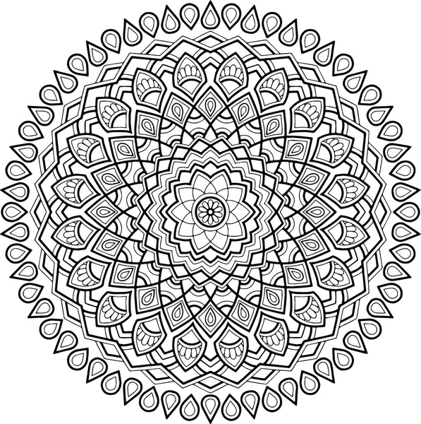 Figure Mandala Pour Colorier Bonne Humeur — Image vectorielle