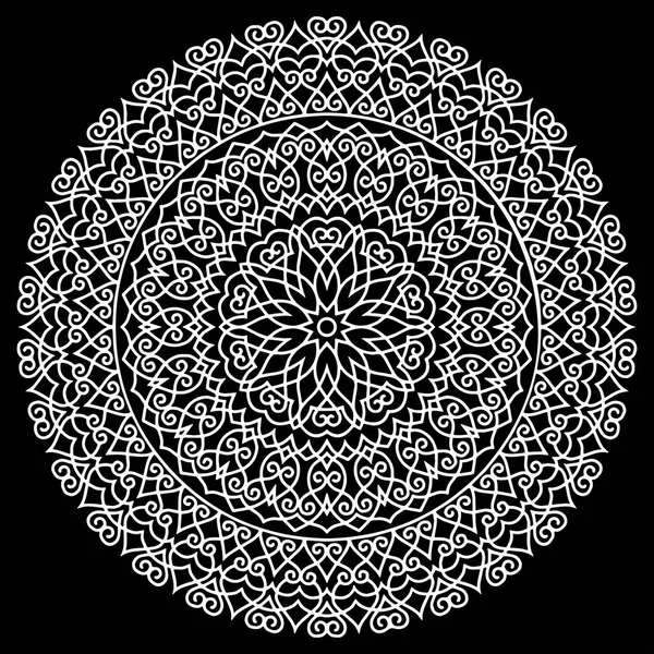 Patrón Mandala Blanco Buen Humor — Vector de stock