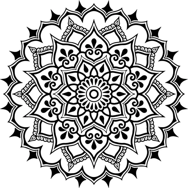 Mandala deseni siyah beyaz iyi ruh hali.