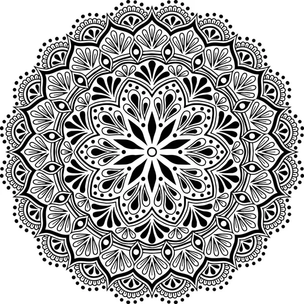 Mandala deseni siyah beyaz iyi ruh hali.