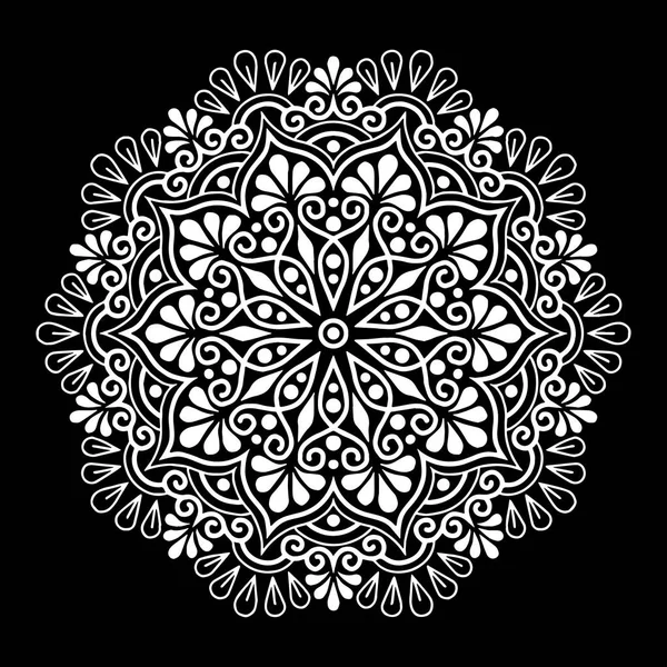 Mandala desen beyaz iyi bir ruh hali