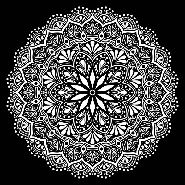 Mandala desen beyaz iyi bir ruh hali