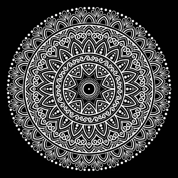 Mandala desen beyaz iyi bir ruh hali