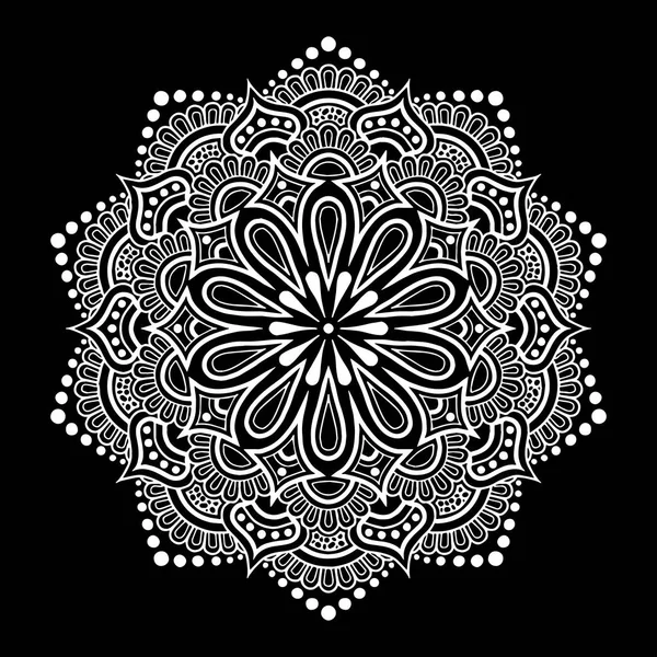 Mandala desen beyaz iyi bir ruh hali