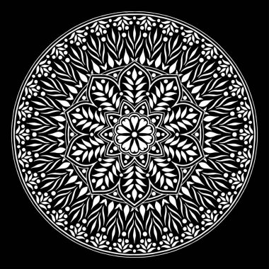 Mandala desen beyaz iyi bir ruh hali