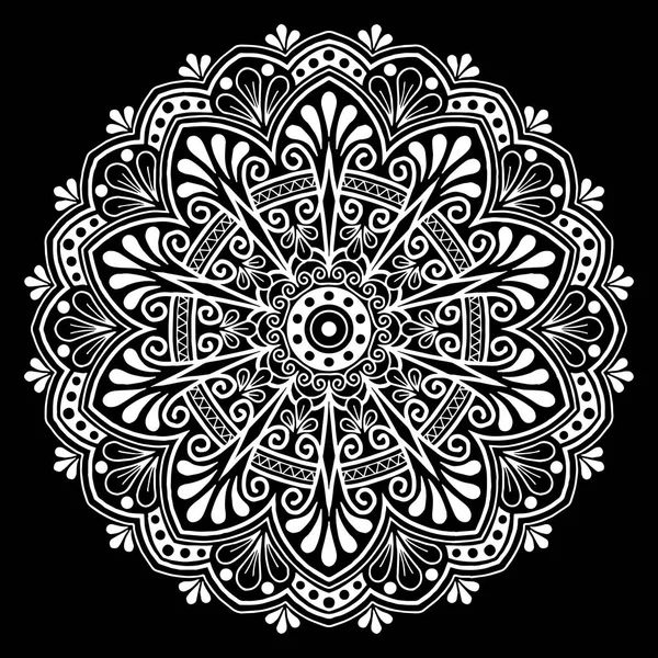 Mandala desen beyaz iyi bir ruh hali