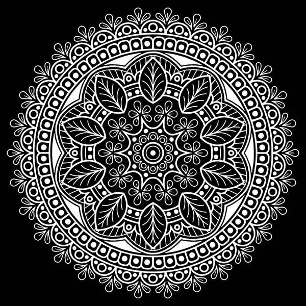 Mandala desen beyaz iyi bir ruh hali