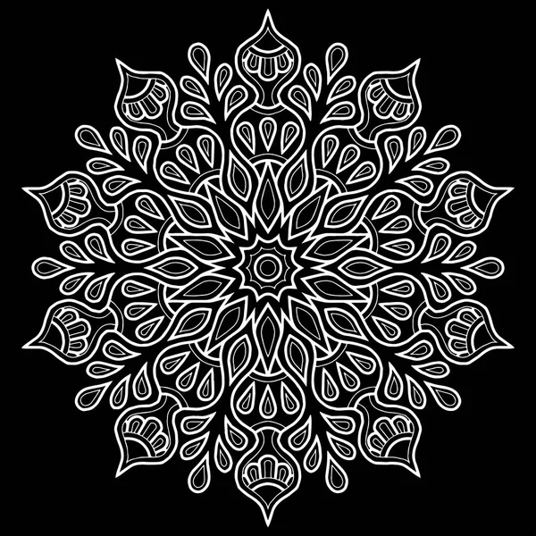 Mandala Modèle Blanc Bonne Humeur — Image vectorielle