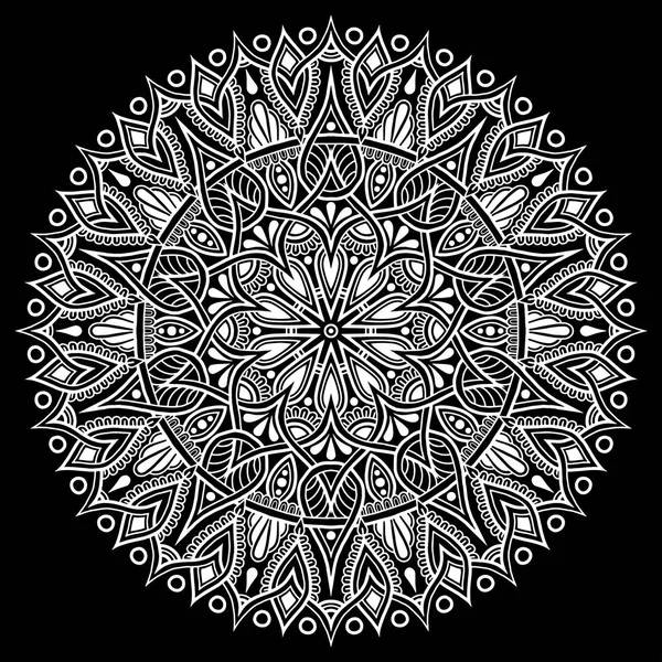 Mandala Modello Bianco Buon Umore — Vettoriale Stock