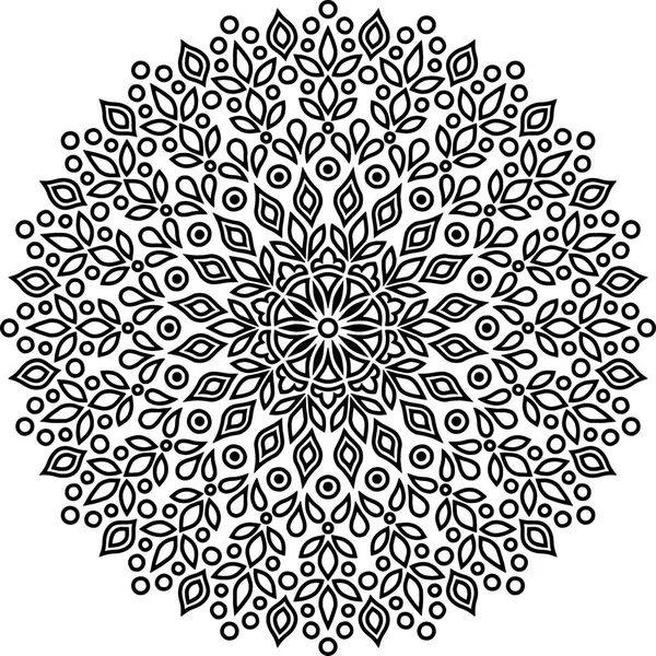 Mandala deseni siyah beyaz iyi ruh hali.