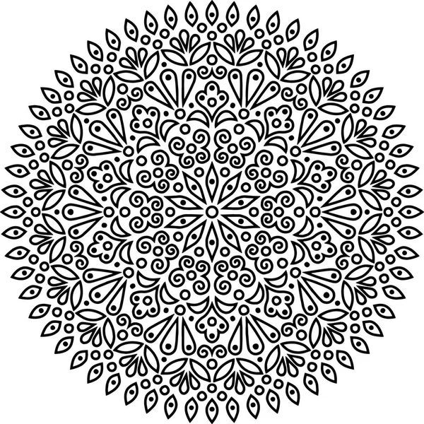 Mandala deseni siyah beyaz iyi ruh hali.