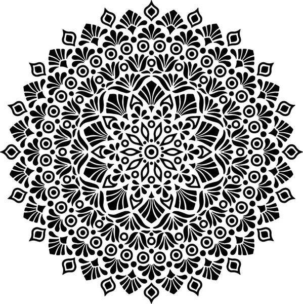 Mandala deseni siyah beyaz iyi ruh hali.