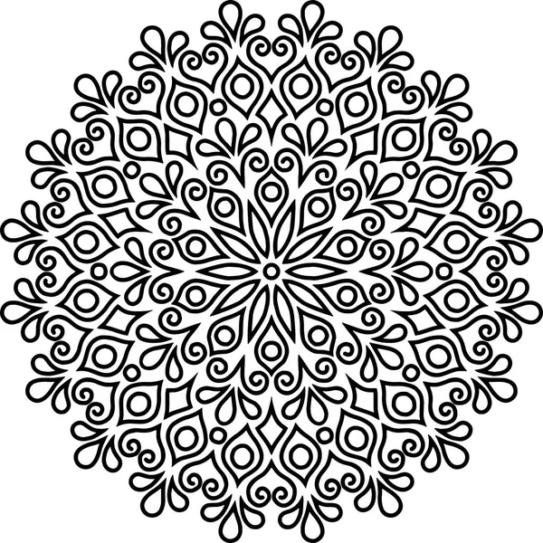 Mandala desen siyah ve beyaz