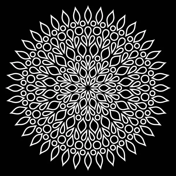 Mandala patroon Wit — Stockvector