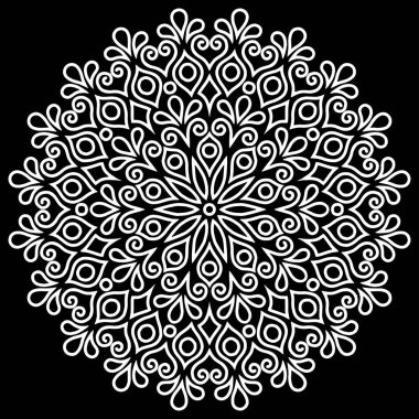 Mandala desen beyaz