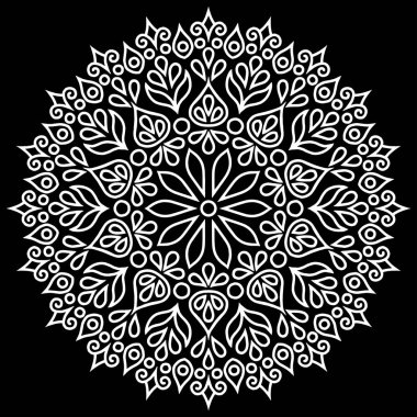 Mandala desen beyaz