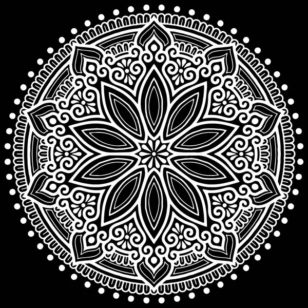 Mandala Pattern White Good Mood — Stock Vector