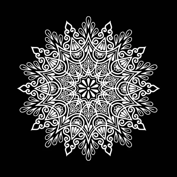 Mandala Patroon Wit Goed Humeur — Stockvector