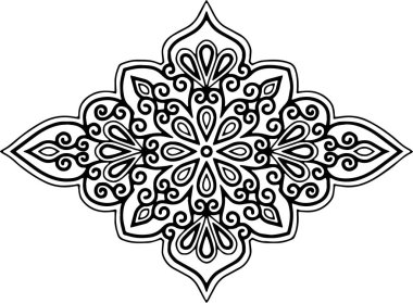 Mandala deseni siyah beyaz iyi ruh hali.