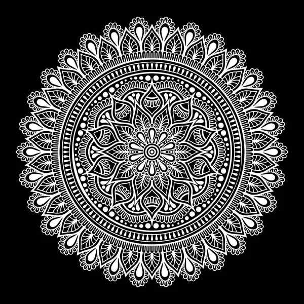 Mandala desen beyaz iyi bir ruh hali