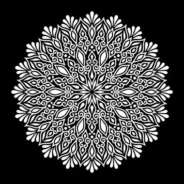 Mandala desen beyaz