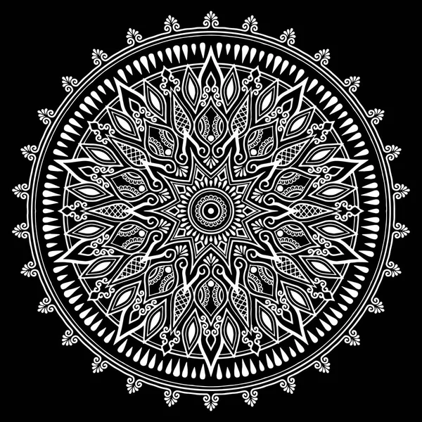 Mandala Modèle Blanc Bonne Humeur — Image vectorielle