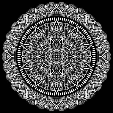 Mandala desen beyaz