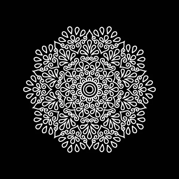 Mandala Pattern White Good Mood — Stock Vector