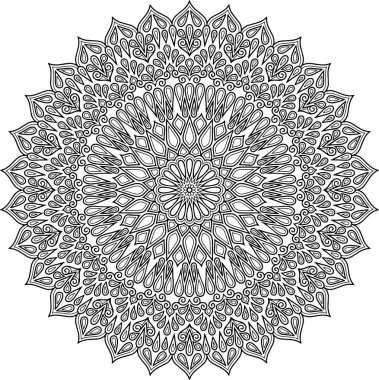 İyi bir ruh hali boyama için şekil mandala