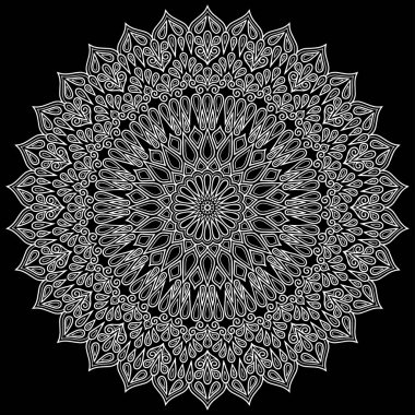 Mandala desen beyaz iyi bir ruh hali