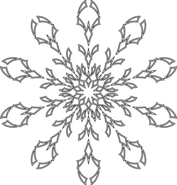 Kar tanesi Noel Yılbaşı kroki karalamalar