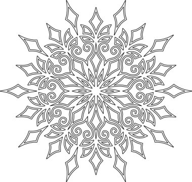 Kar tanesi Noel yılbaşı karalamalar kroki