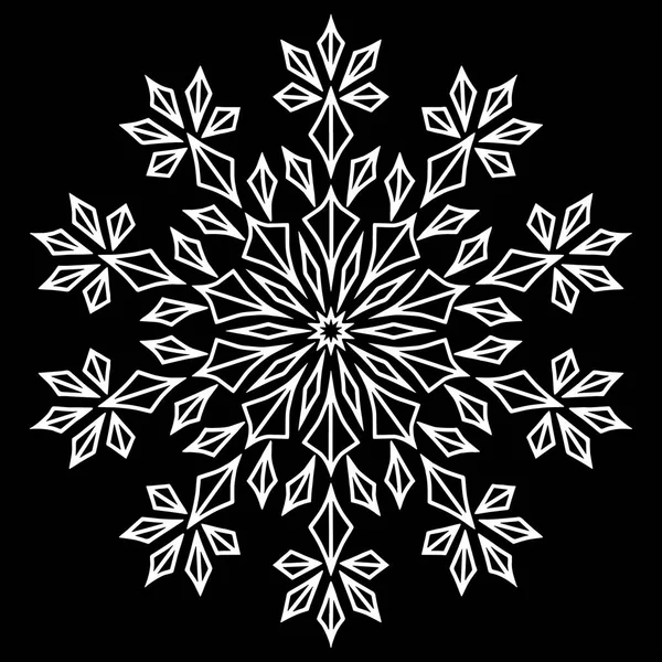Sněhová Vločka Vánoce Nový Rok Soutěľ Skica — Stockový vektor