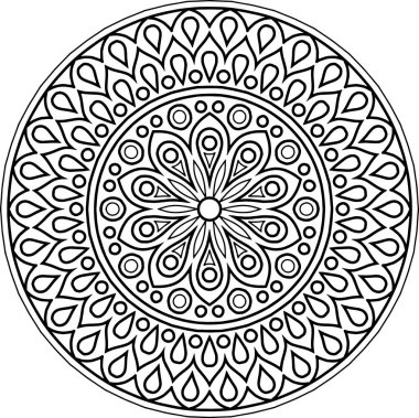 İyi bir ruh hali boyama için şekil mandala