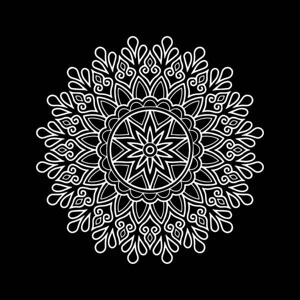 Patrón Mandala Blanco Buen Humor — Vector de stock