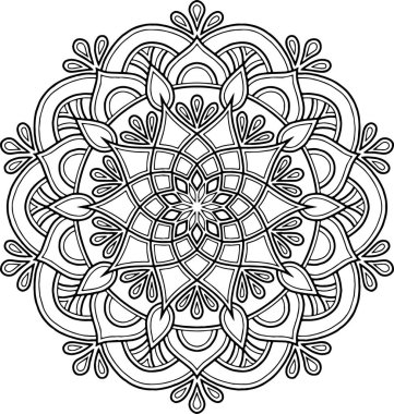 İyi bir ruh hali boyama için şekil mandala