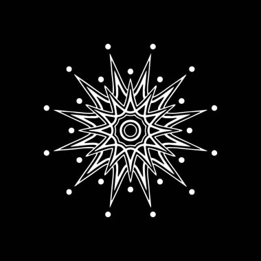 Mandala desen beyaz iyi bir ruh hali