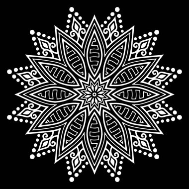 Mandala desen beyaz
