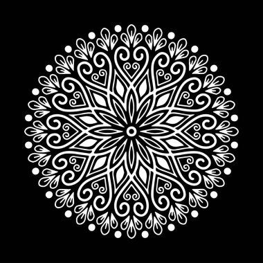 Mandala desen beyaz