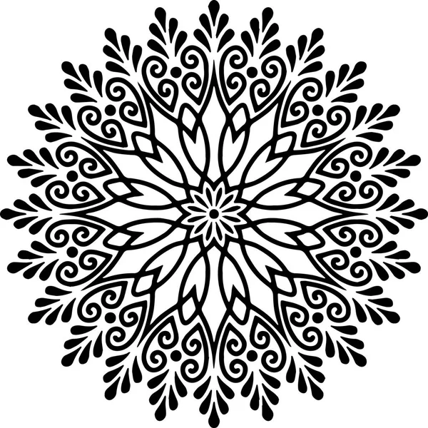 Patrón Mandala blanco y negro — Archivo Imágenes Vectoriales