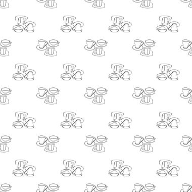 Soyut desenler bardak daireler ile kroki doodle