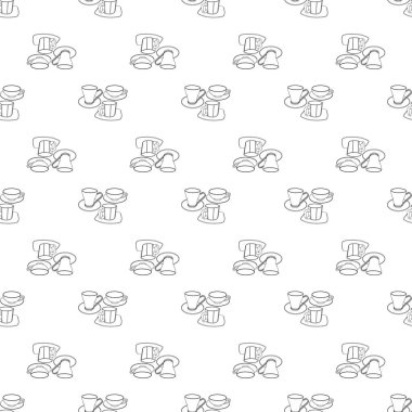 Soyut desenler bardak daireler ile kroki doodle