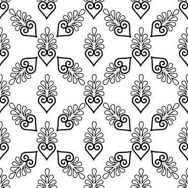 Soyut desen siyah ve beyaz doodle kroki