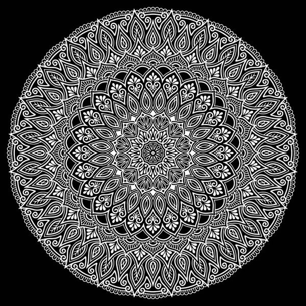 Mandala Modello Bianco Buon Umore — Vettoriale Stock