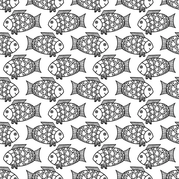 Abstract Pattern Black Whit Doodle Sketch — Stock Vector