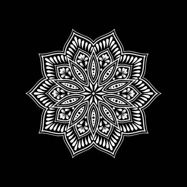 Mandala desen beyaz iyi bir ruh hali