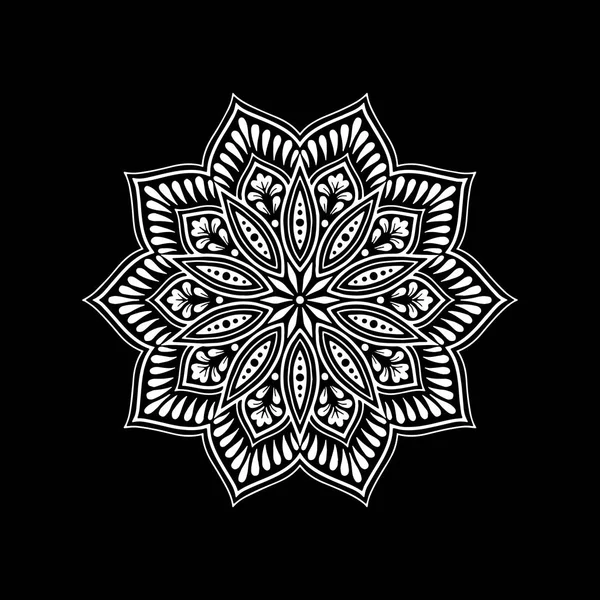 Mandala desen beyaz iyi bir ruh hali