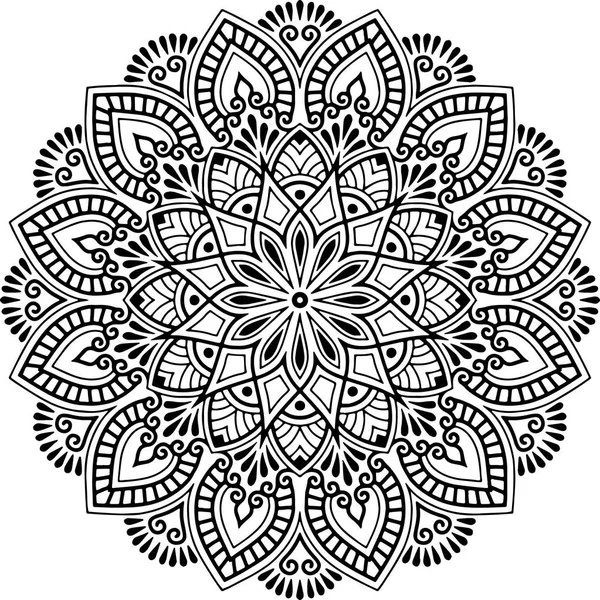 Mandala deseni siyah beyaz iyi ruh hali.
