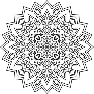 İyi bir ruh hali boyama için şekil mandala